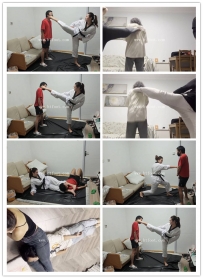『高兴儿』腿绞窒息奴和高女一起踢瘦小奴