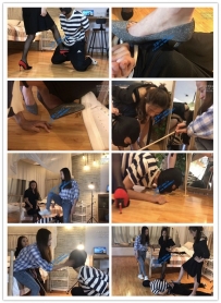 【凤仪亭】-【奴隶岛】合作影片，灵灵、梦瑶、冷月踢裆，