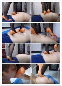 【傲视之巅·冰】性感橙色跟鞋入肉踩踏