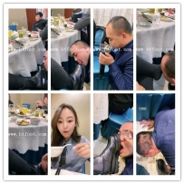 乔安S聚会吃饭狗子桌子底下伺候