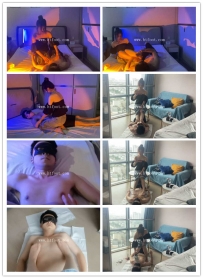 【黑丝诱惑】素人篇：晓俞虐乳胸前踩食物舔脏鞋底