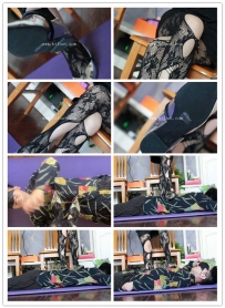【黑丝诱惑】服装店主素素的初次踩踏调教