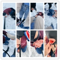 思诺S真实带麻麻入圈第二弹雪地野玩M被踢流血